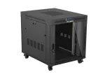 SZAFA INSTALACYJNA RACK STOJĄCA 19" 15U 800X1000 CZARNA DRZWI PRZESZKLONE LCD LANBERG (FLAT PACK) V2