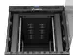 SZAFA INSTALACYJNA RACK STOJĄCA 19" 15U 800X1000 CZARNA DRZWI PRZESZKLONE LCD LANBERG (FLAT PACK) V2
