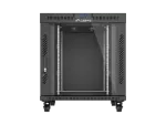 SZAFA INSTALACYJNA RACK STOJĄCA 19" 15U 800X1000 CZARNA DRZWI PRZESZKLONE LCD LANBERG (FLAT PACK) V2