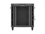 SZAFA INSTALACYJNA RACK STOJĄCA 19" 15U 800X1000 CZARNA DRZWI PRZESZKLONE LCD LANBERG (FLAT PACK) V2