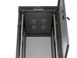 SZAFA INSTALACYJNA RACK STOJĄCA 19" 22U 600X600 CZARNA DRZWI PERFOROWANE LCD LANBERG (FLAT PACK) V2
