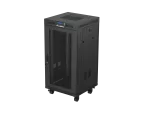 SZAFA INSTALACYJNA RACK STOJĄCA 19" 22U 600X600 CZARNA DRZWI PERFOROWANE LCD LANBERG (FLAT PACK) V2