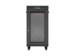 SZAFA INSTALACYJNA RACK STOJĄCA 19" 22U 600X600 CZARNA DRZWI PERFOROWANE LCD LANBERG (FLAT PACK) V2