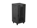 SZAFA INSTALACYJNA RACK STOJĄCA 19" 22U 600X600 CZARNA DRZWI PERFOROWANE LCD LANBERG (FLAT PACK) V2