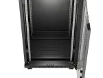 SZAFA INSTALACYJNA RACK STOJĄCA 19" 22U 600X600 CZARNA DRZWI PRZESZKLONE LCD LANBERG (FLAT PACK) V2