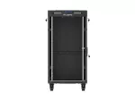SZAFA INSTALACYJNA RACK STOJĄCA 19" 22U 600X600 CZARNA DRZWI PRZESZKLONE LCD LANBERG (FLAT PACK) V2
