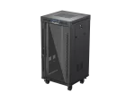 SZAFA INSTALACYJNA RACK STOJĄCA 19" 22U 600X600 CZARNA DRZWI PRZESZKLONE LCD LANBERG (FLAT PACK) V2