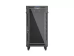 SZAFA INSTALACYJNA RACK STOJĄCA 19" 22U 600X800 CZARNA DRZWI PRZESZKLONE LCD LANBERG (FLAT PACK) V2