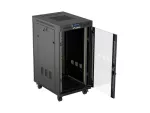 SZAFA INSTALACYJNA RACK STOJĄCA 19" 22U 600X800 CZARNA DRZWI PRZESZKLONE LCD LANBERG (FLAT PACK) V2