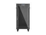 SZAFA INSTALACYJNA RACK STOJĄCA 19" 22U 600X800 CZARNA DRZWI PRZESZKLONE LCD LANBERG (FLAT PACK) V2