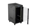 SZAFA INSTALACYJNA RACK STOJĄCA 19" 22U 600X800 CZARNA DRZWI PRZESZKLONE LCD LANBERG (FLAT PACK) V2