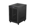 SZAFA INSTALACYJNA RACK STOJĄCA 19" 22U 800X1000 CZARNA DRZWI PERFOROWANE LCD LANBERG (FLAT PACK) V2
