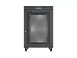 SZAFA INSTALACYJNA RACK STOJĄCA 19" 22U 800X1000 CZARNA DRZWI PERFOROWANE LCD LANBERG (FLAT PACK) V2