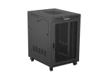 SZAFA INSTALACYJNA RACK STOJĄCA 19" 22U 800X1000 CZARNA DRZWI PERFOROWANE LCD LANBERG (FLAT PACK) V2