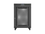 SZAFA INSTALACYJNA RACK STOJĄCA 19" 22U 800X1000 CZARNA DRZWI PERFOROWANE LCD LANBERG (FLAT PACK) V2