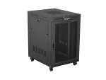 SZAFA INSTALACYJNA RACK STOJĄCA 19" 22U 800X1000 CZARNA DRZWI PERFOROWANE LCD LANBERG (FLAT PACK) V2