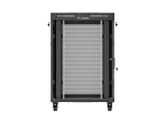 SZAFA INSTALACYJNA RACK STOJĄCA 19" 22U 800X1000 CZARNA DRZWI PERFOROWANE LCD LANBERG (FLAT PACK) V2