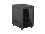 SZAFA INSTALACYJNA RACK STOJĄCA 19" 22U 800X1000 CZARNA DRZWI PRZESZKLONE LCD LANBERG (FLAT PACK) V2