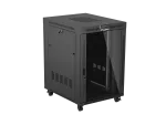 SZAFA INSTALACYJNA RACK STOJĄCA 19" 22U 800X1000 CZARNA DRZWI PRZESZKLONE LCD LANBERG (FLAT PACK) V2