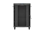 SZAFA INSTALACYJNA RACK STOJĄCA 19" 22U 800X1000 CZARNA DRZWI PRZESZKLONE LCD LANBERG (FLAT PACK) V2