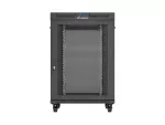SZAFA INSTALACYJNA RACK STOJĄCA 19" 22U 800X800 CZARNA DRZWI PERFOROWANE LCD LANBERG (FLAT PACK) V2