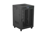 SZAFA INSTALACYJNA RACK STOJĄCA 19" 22U 800X800 CZARNA DRZWI PERFOROWANE LCD LANBERG (FLAT PACK) V2