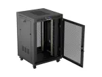 SZAFA INSTALACYJNA RACK STOJĄCA 19" 22U 800X800 CZARNA DRZWI PERFOROWANE LCD LANBERG (FLAT PACK) V2