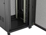 SZAFA INSTALACYJNA RACK STOJĄCA 19" 22U 800X800 CZARNA DRZWI PERFOROWANE LCD LANBERG (FLAT PACK) V2