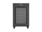 SZAFA INSTALACYJNA RACK STOJĄCA 19" 22U 800X800 CZARNA DRZWI PERFOROWANE LCD LANBERG (FLAT PACK) V2