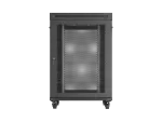 SZAFA INSTALACYJNA RACK STOJĄCA 19" 22U 800X800 CZARNA DRZWI PERFOROWANE LCD LANBERG (FLAT PACK) V2