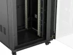 SZAFA INSTALACYJNA RACK STOJĄCA 19" 22U 800X800 CZARNA DRZWI PRZESZKLONE LCD LANBERG (FLAT PACK) V2