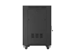 SZAFA INSTALACYJNA RACK STOJĄCA 19" 22U 800X800 CZARNA DRZWI PRZESZKLONE LCD LANBERG (FLAT PACK) V2