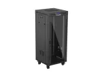 SZAFA INSTALACYJNA RACK STOJĄCA 19" 27U 600X600 CZARNA DRZWI PRZESZKLONE LCD LANBERG (FLAT PACK) V2