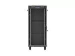 SZAFA INSTALACYJNA RACK STOJĄCA 19" 27U 600X600 CZARNA DRZWI PRZESZKLONE LCD LANBERG (FLAT PACK) V2