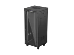SZAFA INSTALACYJNA RACK STOJĄCA 19" 27U 600X600 CZARNA DRZWI PRZESZKLONE LCD LANBERG (FLAT PACK) V2