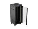 SZAFA INSTALACYJNA RACK STOJĄCA 19" 27U 600X600 CZARNA DRZWI PRZESZKLONE LCD LANBERG (FLAT PACK) V2