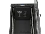 SZAFA INSTALACYJNA RACK STOJĄCA 19" 27U 600X600 CZARNA DRZWI PRZESZKLONE LCD LANBERG (FLAT PACK) V2