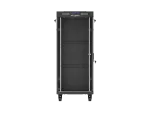 SZAFA INSTALACYJNA RACK STOJĄCA 19" 27U 600X600 CZARNA DRZWI PRZESZKLONE LCD LANBERG (FLAT PACK) V2