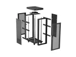 SZAFA INSTALACYJNA RACK STOJĄCA 19" 27U 600X800 CZARNA DRZWI PERFOROWANE LCD LANBERG (FLAT PACK) V2