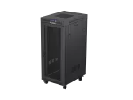 SZAFA INSTALACYJNA RACK STOJĄCA 19" 27U 600X800 CZARNA DRZWI PERFOROWANE LCD LANBERG (FLAT PACK) V2