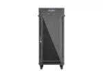 SZAFA INSTALACYJNA RACK STOJĄCA 19" 27U 600X800 CZARNA DRZWI PRZESZKLONE LCD LANBERG (FLAT PACK) V2