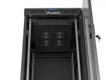 SZAFA INSTALACYJNA RACK STOJĄCA 19" 27U 600X800 CZARNA DRZWI PRZESZKLONE LCD LANBERG (FLAT PACK) V2