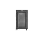 SZAFA INSTALACYJNA RACK STOJĄCA 19" 27U 800X1000 CZARNA DRZWI PERFOROWANE LCD LANBERG (FLAT PACK) V2