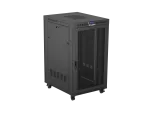 SZAFA INSTALACYJNA RACK STOJĄCA 19" 27U 800X1000 CZARNA DRZWI PERFOROWANE LCD LANBERG (FLAT PACK) V2