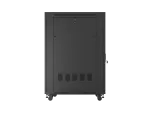 SZAFA INSTALACYJNA RACK STOJĄCA 19" 27U 800X1000 CZARNA DRZWI PRZESZKLONE LCD LANBERG (FLAT PACK) V2