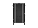SZAFA INSTALACYJNA RACK STOJĄCA 19" 27U 800X1000 CZARNA DRZWI PRZESZKLONE LCD LANBERG (FLAT PACK) V2