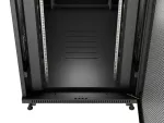 SZAFA INSTALACYJNA RACK STOJĄCA 19" 27U 800X1200 CZARNA DRZWI PERFOROWANE LCD LANBERG (FLAT PACK) V2