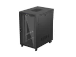 SZAFA INSTALACYJNA RACK STOJĄCA 19" 27U 800X1200 CZARNA DRZWI PRZESZKLONE LCD LANBERG (FLAT PACK) V2