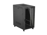 SZAFA INSTALACYJNA RACK STOJĄCA 19" 27U 800X1200 CZARNA DRZWI PRZESZKLONE LCD LANBERG (FLAT PACK) V2