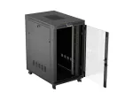 SZAFA INSTALACYJNA RACK STOJĄCA 19" 27U 800X1200 CZARNA DRZWI PRZESZKLONE LCD LANBERG (FLAT PACK) V2
